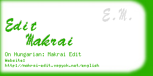 edit makrai business card